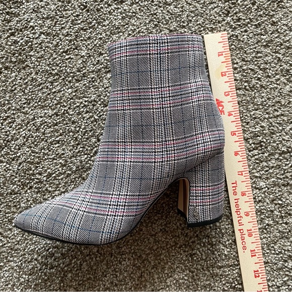 Sam Edelman Gray Plaid Hilty Booties w/ Pointed Toe - Size 8.5 - Picture 5 of 5
